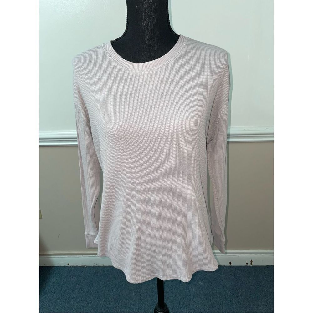 Time & Tru Waffle Weave Long Sleeve Tee- Large